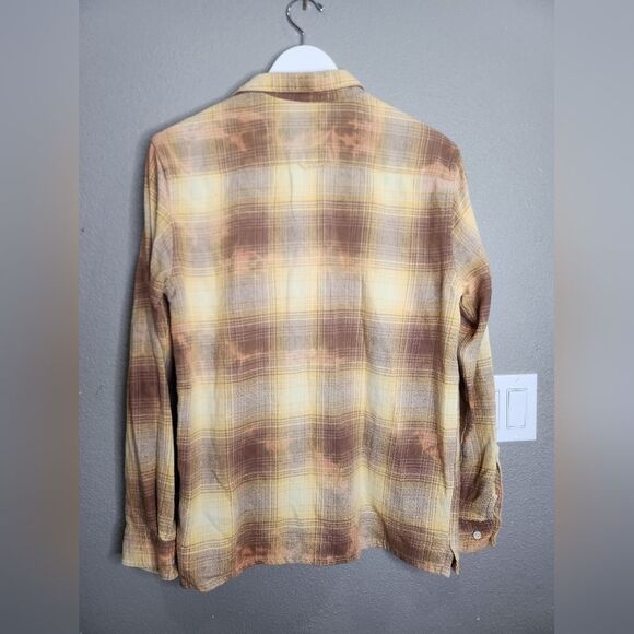 Urban Outfitters Yellow and Brown Plaid Button-Up Shirt - Picture 2 of 6